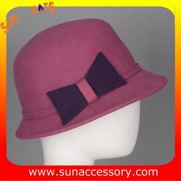 T1631162 Sun Accessory customized  winner  fashion 100% wool felt cloche hats, women hats and caps wholesaling