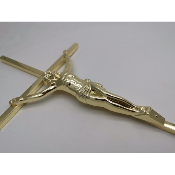 Die Casting Religion Casket Crucifix Decoration Metal Cross 45*18cm