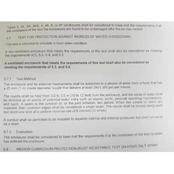 NEMA 4/4X Nozzle With 25mm Inner Diameter And Water Flow 240L (65 Gal) / Min