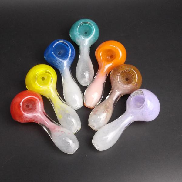 Colorful Glass Tobacco Pipe , 3.5'' Inch Shesha Pipes 4mm Thickness