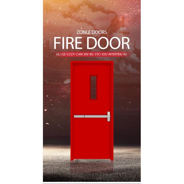 Top Brand Simple Design Bulletproof Fire Proof for Out Door Fire Pit Door Seal 1 Hour Fire Rated Metal Door with Smart Lock
