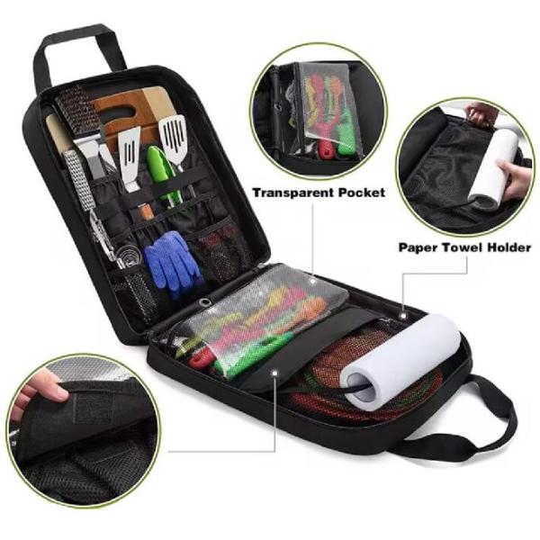 Hanging Camp Utensil Organizer Portable Camping Kitchen Cookware Bag Camping Tool Outdoor Storage Bag