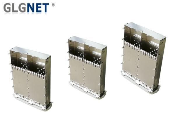 EMI Protection 1x2 Ganged QSFP SFP Cage Without Integrated Connector Metal Cage