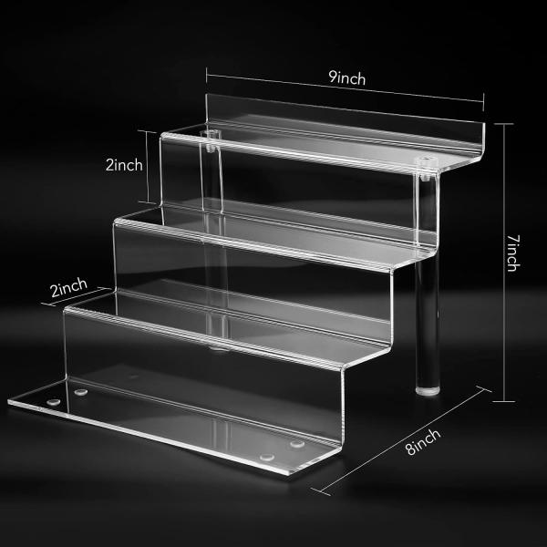9 Inch 4 Tier Acrylic Rack Shelf For Organizing And Display Multipurpose Organizer