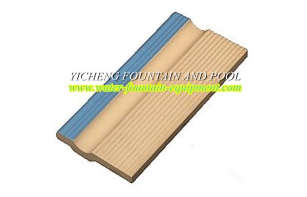 Blue / Brown / White / Black Edge Tiles Ceramic For Swimming Pool