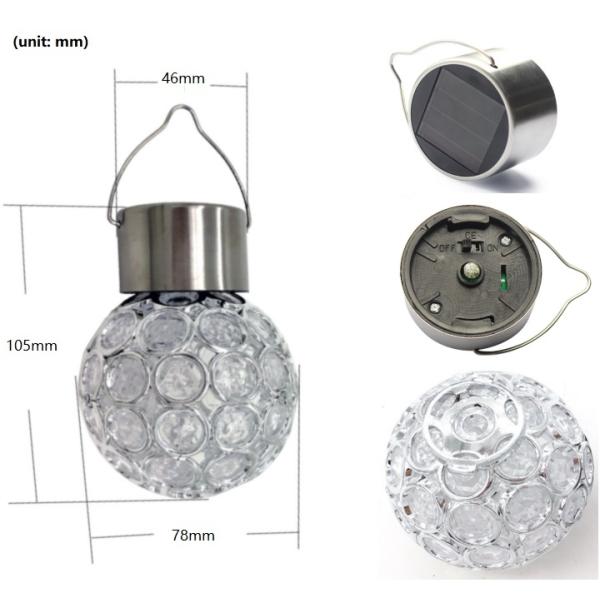 Solar Power LED Ball Light RGB Magic Ball Light Christmas Lights String Lights Party Lights