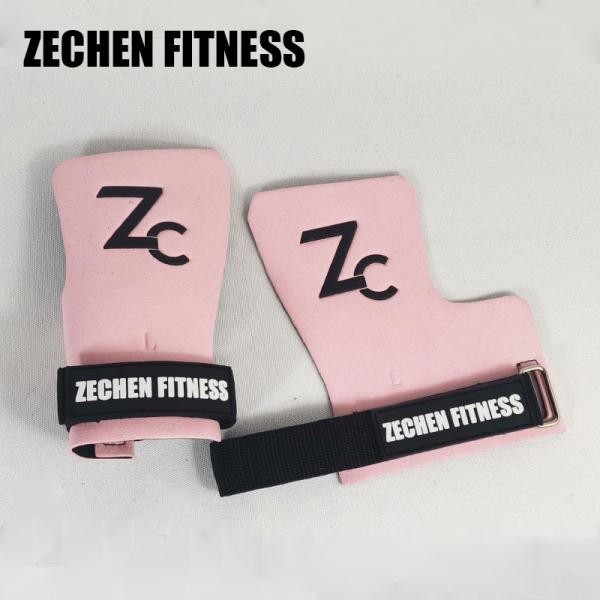 Pink Fingerless Crossfit Grips Safety Synthetic Leather 2.25Mm Girls Gymnastic Gloves