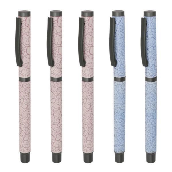 Aluminum Roller Ball Pen Specialty Paper Surface Roller Pen Insertable Cap Pen