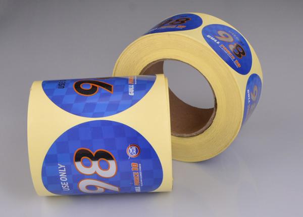 Printing manufacturer supplying custom logo silver PET PE vinyl round label rolls