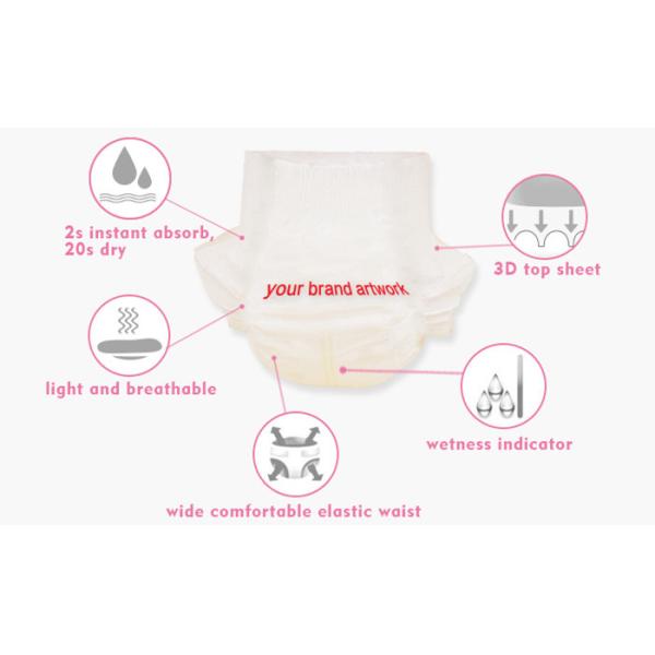 ODM PP Tape Lamination Film Disposable Baby Diapers For Crawling Babies