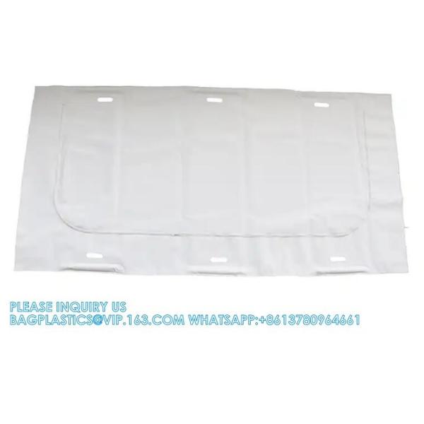 Disposable Disaster Pouch Body Bag Stretcher Combo, 8 Carrying Handles, 3 Patient Tags, Heavy Duty Vinyl Pouch