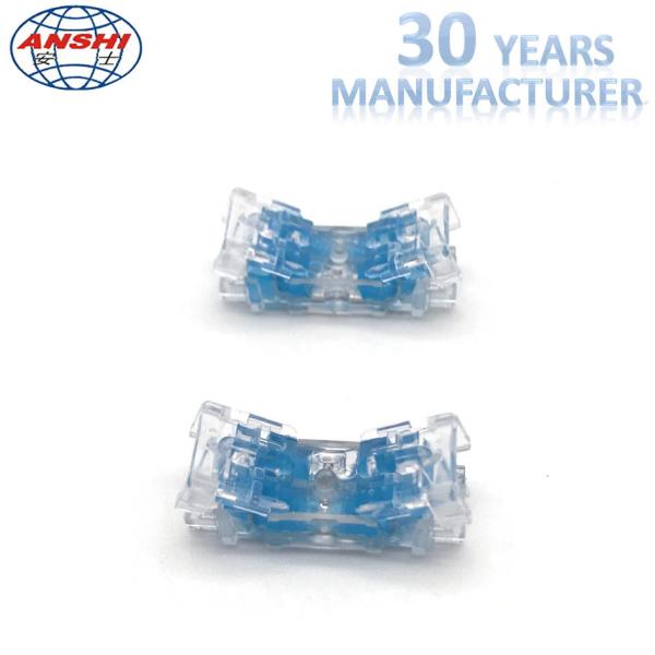 4 Pair Inline Connector Wire Connectors 0.4 - 0.7mm Gel Filled Transparent Lock Joint