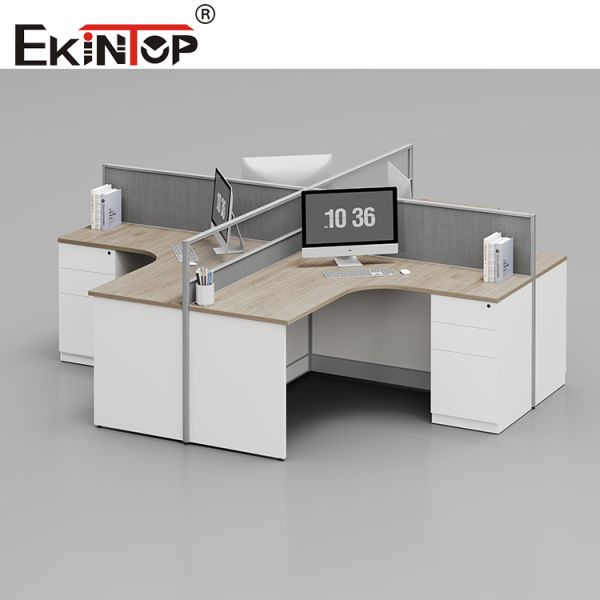 Ekintop Modern Office Furniture Custom Modular Staff Cubicle Partition Workstations Desk