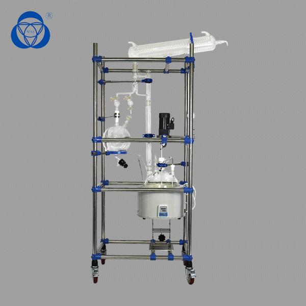 Lab Scale Double Layer Glass Reactor  Semi Automatic Durable High Precision