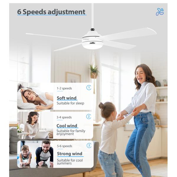 Modern Design Home Office LED Ventilador de teto com lâminas de MDF e luz de controle remoto ODM