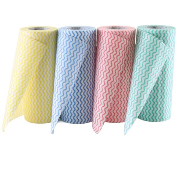 Biodegradable Non Woven Jumbo Roll , 40GSM Disposable Dish Washing Cloths