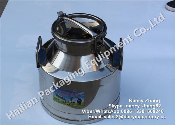 15 Liter Double Walled Stainless Steel Milk Bucket High Strength For Beverage / Beer