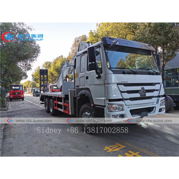 Тележка заграждения складчатости Sinotruk HOWO 6x4 10T установила кран