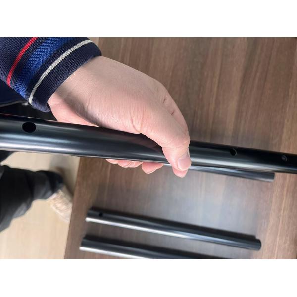 Customized Aluminum Round Tube Black Hard Anodized 30μM Retractable Aluminum Tube Bracket Wall Thickness 1mm Or Custom Made