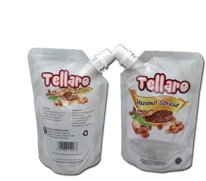 Custom Made Laminated Material Food Grade Packing Stand Up Aluminium Foil Spout Bag For Fruit Juice