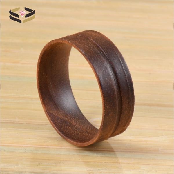 Noyau de bague en bois de fer, bois de santal doré, bois d'aile de poulet, bois de koa, 8 mm pour incrustation
