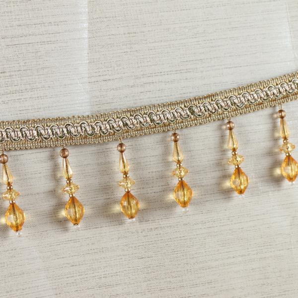 Handmade fashionable chain beads lace tassels fringes for curtain/sofa/pillow decoration