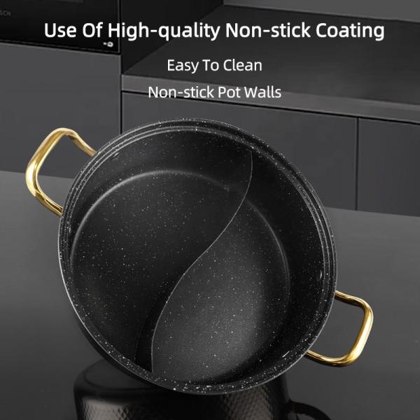 New Arrival Soup & Stock Pot Induction Cookware Kitchen Pots 304 Stainless Steel Hot Pot With Divider