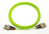 Beige optique 1m WBMMF de Sc UPC de duplex de corde de correction de la fibre multimode OM5