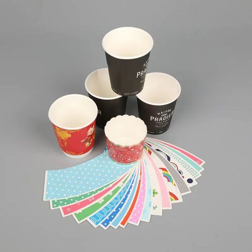 Food Grade 100% Virgin Wood Pulp PE Coated Paper Cup Fan for Disposable Paper Coffee Cup