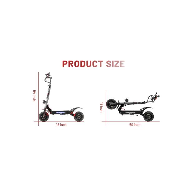Y11 CE 60V 6000W Scooters Motorcycle Two-wheel Scooter for Citycoco Mopped Wide Wheel