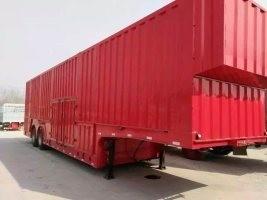Fuwa Axle Car Transport Semi Trailer With Iron Side Protection And Tarpaulin Side Protection