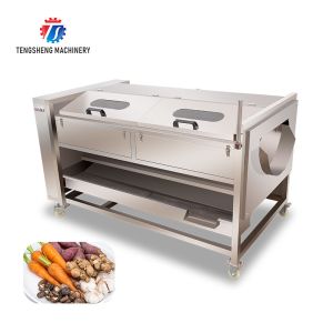 Чистка корня ролика шерстей морепродуктов оборудования 380KG 1.5KW непрерывная очищая очищая