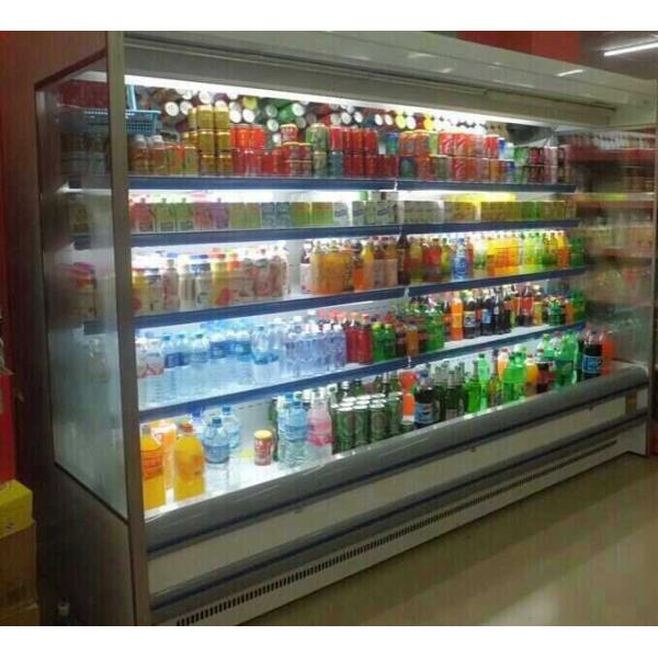 4 слоя холодильника охладителя полок открытого для оборудования пива супермаркета коммерчески