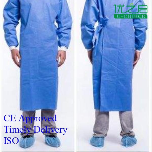 Soft Disposable Theatre Gowns , PP Non Woven Waterproof Disposable Coveralls