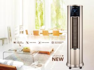 Condicionador de ar morno de baixo nível de ruído, calefator de fã vertical do