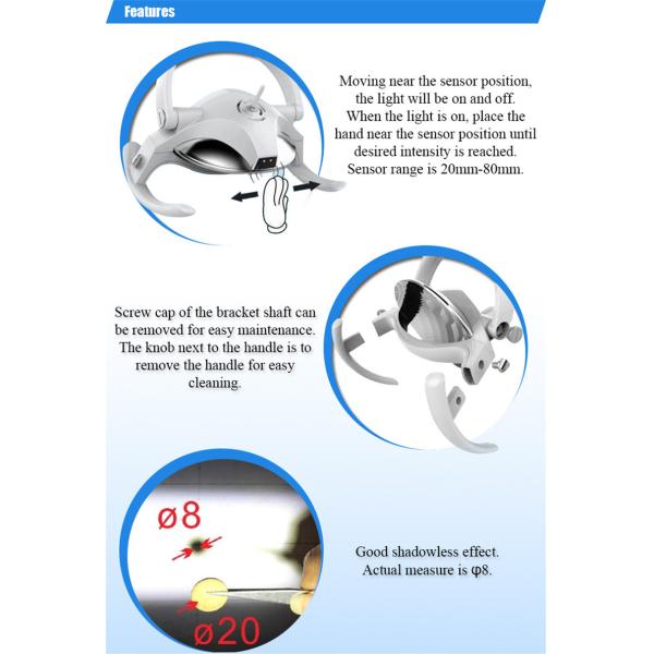 35000lux Ceiling Mounted Dental Operation Theatre Light