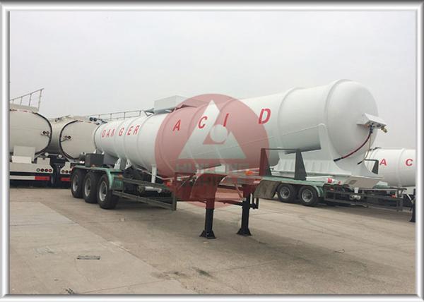 98% Sulfuric Acid Chemical Tank Trailer 21000L 11800x2500x3000mm Special Design V Beam