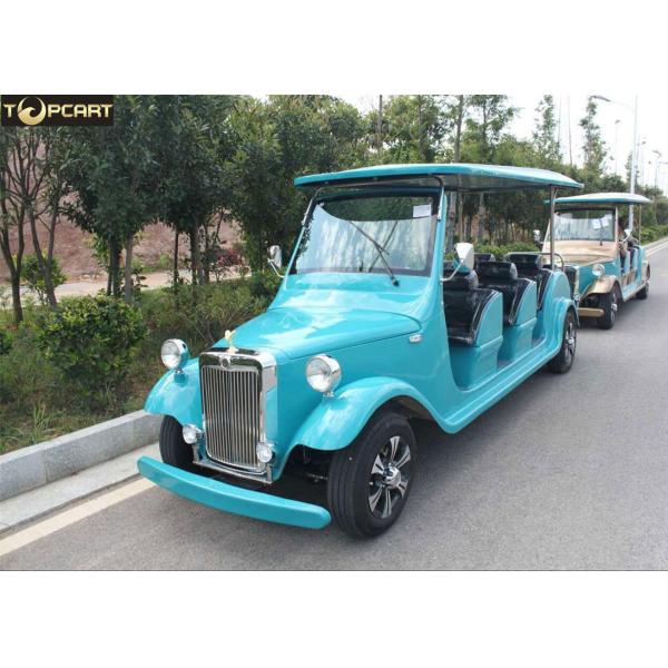 8 Seats Classic Golf Cart Club Car Golf Buggy Blue Color With 1165mm Rear Tread