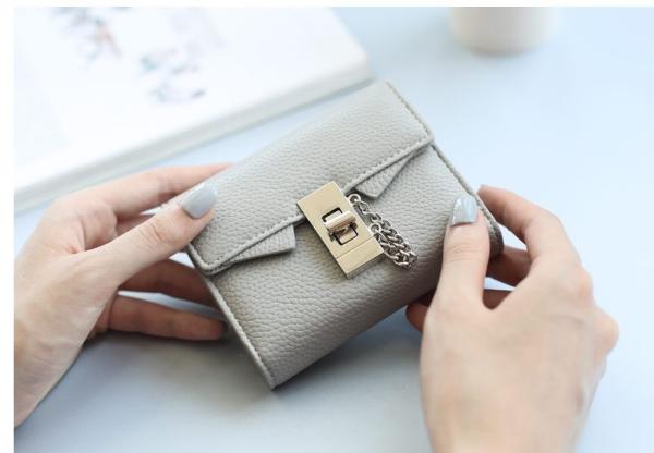 The new wallet female short paragraph Korean fashion simple lock women's purse
