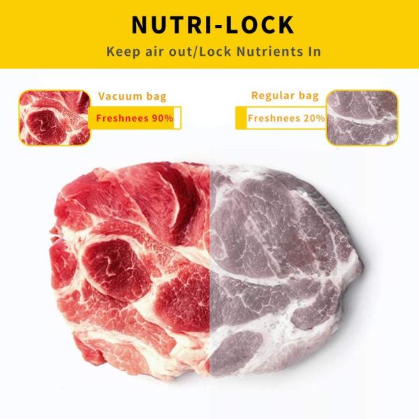 Eco Friendly Vacuum Plastic Bag For Food saving Reusable 160mic 180mic 200mic