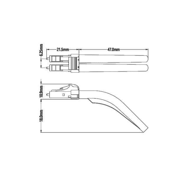 Гибкого провода мультимодный 50/125 3.0mm LSZH оптического волокна LC-LC Aqua двухшпиндельного