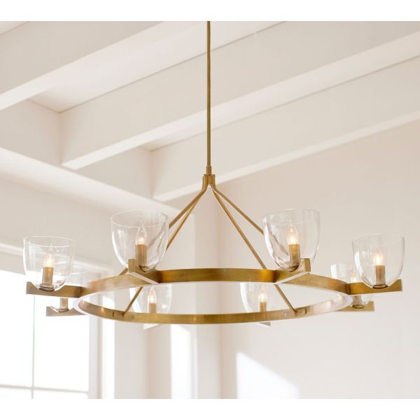 Brass Body Modern Simple Luxury Suspended Pendant Light with 2700K Warm White LED