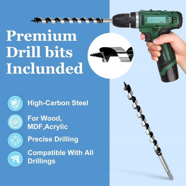 230mm 450mm Woodworking Drill Bits 6mm - 25mm Metric Drill Bits