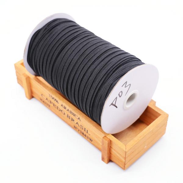 Белая плоская веревочка шнура Macrame 100m/Roll 5mm
