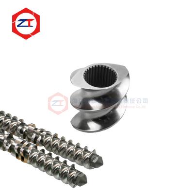Highly Durable Twin Screw Extruder Spare Parts With HRC58-62 Hardness And Sand Blast / Polishing