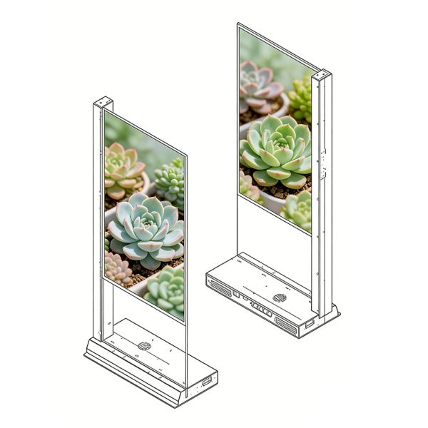 Transparent Display Stand 55 Inch Ultrathin Advertising Displays Oled Transparent Vertical Floor Stand Touch Screens