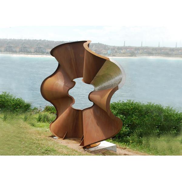 Стиль красивой скульптуры Кортен формы цветка стальной современный для на открытом воздухе