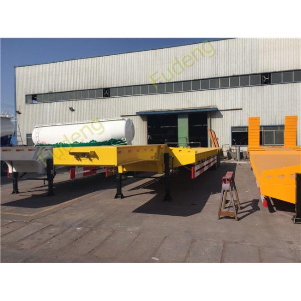 Double axles low bed truck semi-trailer low flatbed trailer spring suspension
