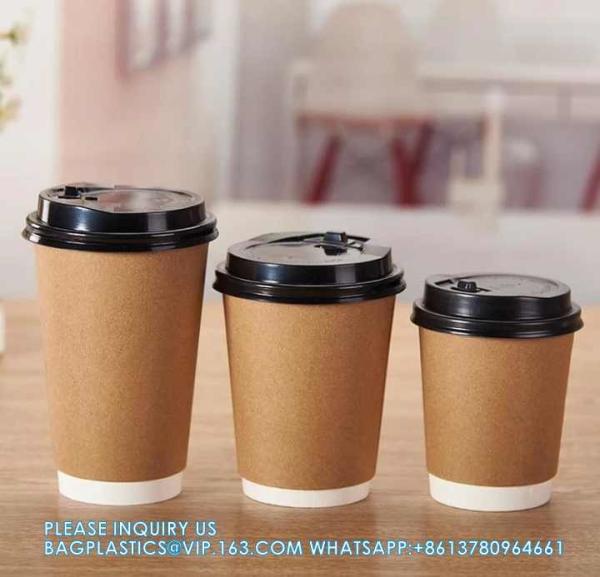 Single Wall Paper Cup Double Wall Paper Cup Ripple Wall Paper Cup Kraft Paper Hot Coffee Cups- Unbleached