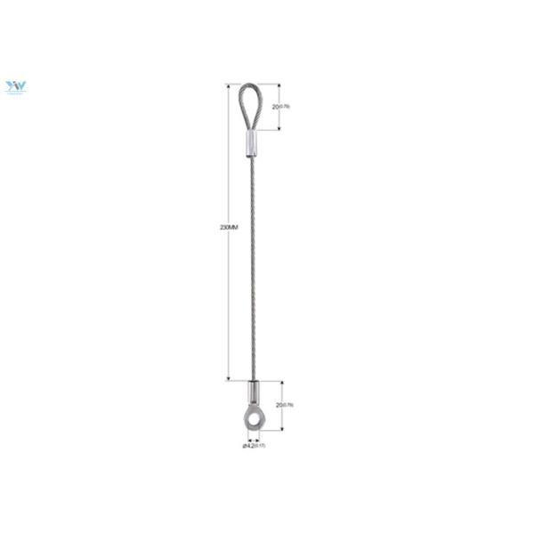 Толщина провода веревочки Ø1.2мм нержавеющей стали слинга 304 веревочки провода конца петли отверстии безопасная